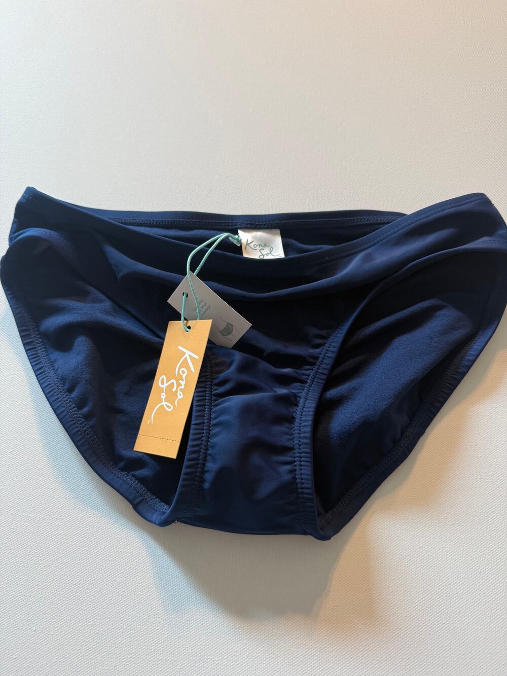 Kona Sol Navy Blue Bikini Bottom Size S NWT
